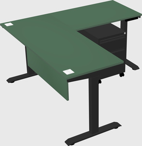 Height-adjustable desk - commercial grade