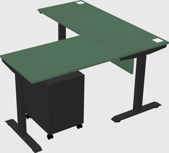Height-adjustable desk - commercial grade