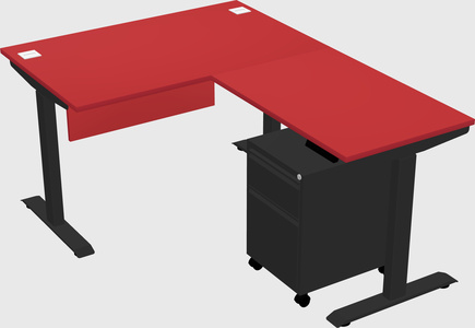 Height-adjustable desk - commercial grade