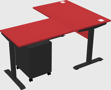 Height-adjustable desk - commercial grade