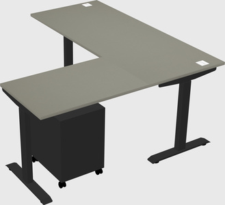 Height-adjustable desk - commercial grade