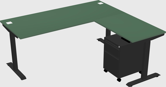 Height-adjustable desk - commercial grade