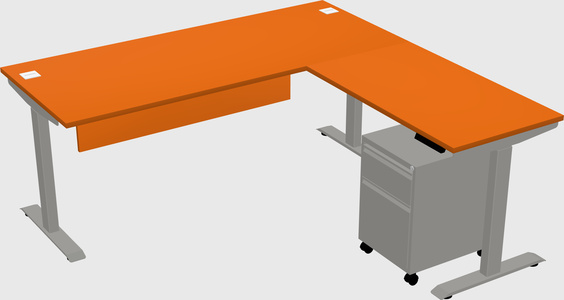 Height-adjustable desk - commercial grade