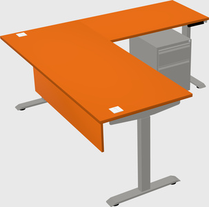 Height-adjustable desk - commercial grade