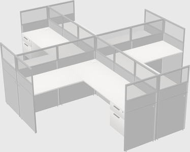 Shared l-shaped cubicles