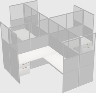 Shared l-shaped cubicles