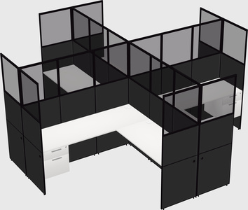 Shared l-shaped cubicles