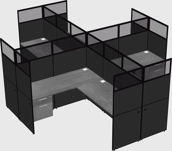 Shared l-shaped cubicles