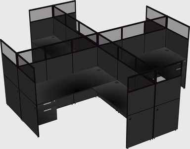 Shared l-shaped cubicles