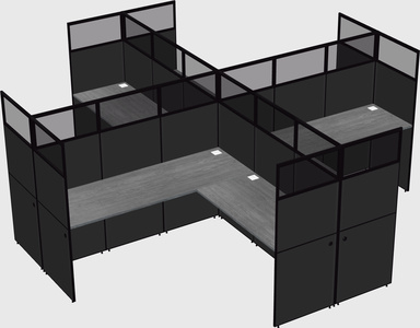 Shared l-shaped cubicles