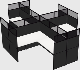Shared l-shaped cubicles