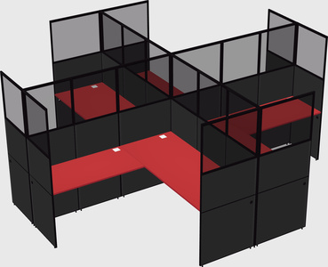 Shared l-shaped cubicles