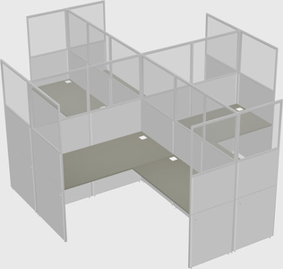 Shared l-shaped cubicles