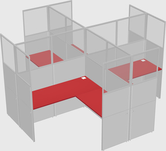 Shared l-shaped cubicles