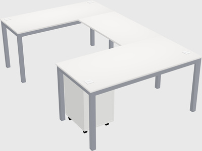 U-shaped desk