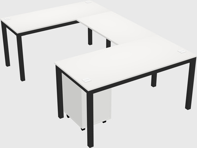Bureau en forme de u