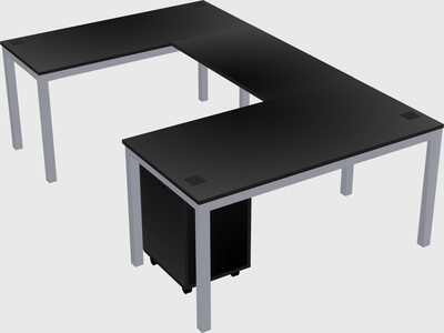 Bureau en forme de u