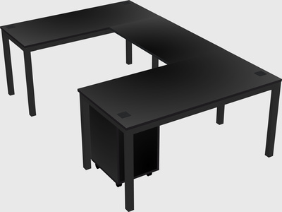 U-shaped desk