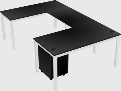 U-shaped desk