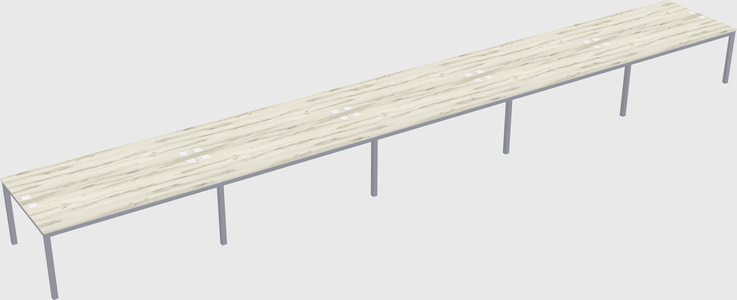 Shared rectangular desk