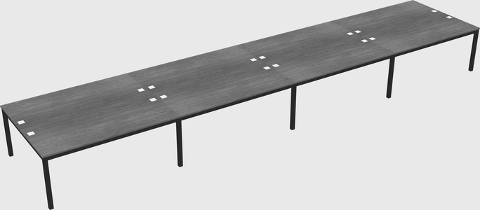 Shared rectangular desk