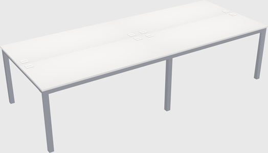 Shared rectangular desk