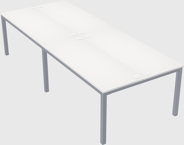 Shared rectangular desk