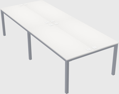 Shared rectangular desk