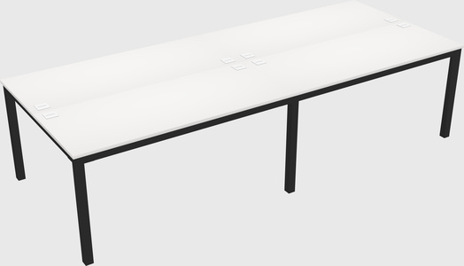 Shared rectangular desk