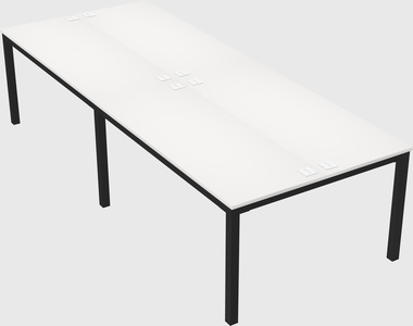 Shared rectangular desk