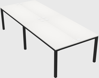 Shared rectangular desk