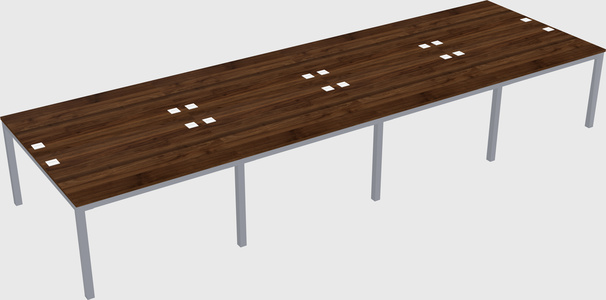 Shared rectangular desk