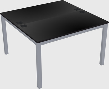 Shared rectangular desk