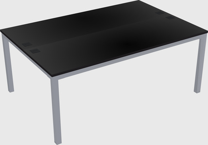 Shared rectangular desk