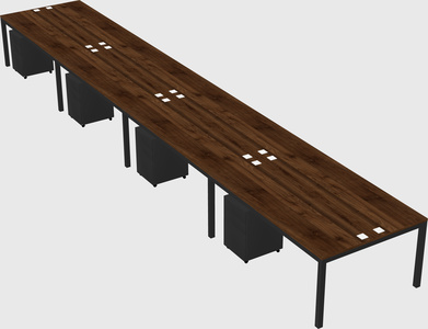 Shared rectangular desk