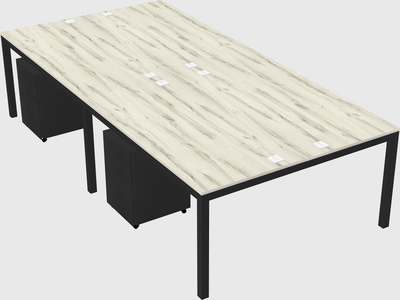 Shared rectangular desk