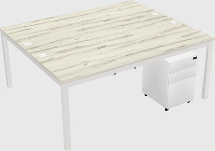Shared rectangular desk
