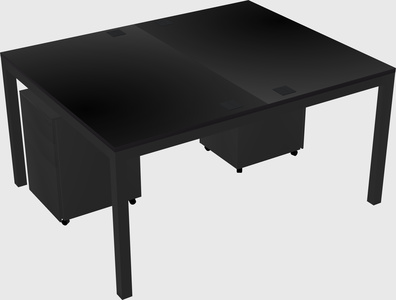 Shared rectangular desk