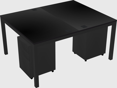 Shared rectangular desk