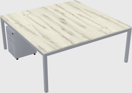 Shared rectangular desk