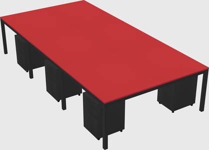 Shared rectangular desk