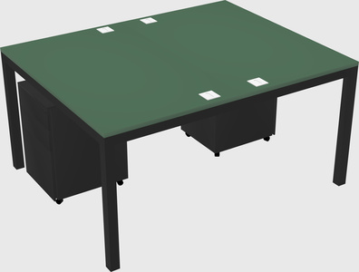 Shared rectangular desk