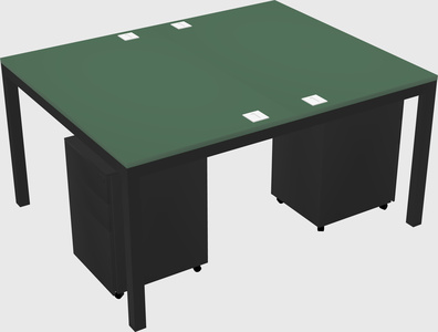 Shared rectangular desk