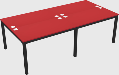 Shared rectangular desk