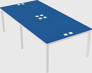 Shared rectangular desk
