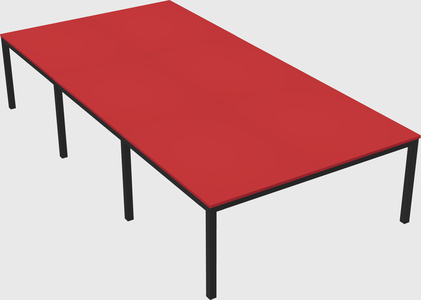 Shared rectangular desk