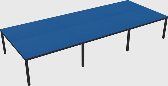 Shared rectangular desk