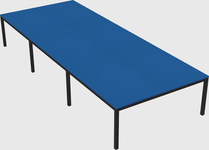 Shared rectangular desk