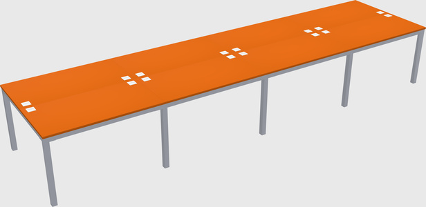 Shared rectangular desk