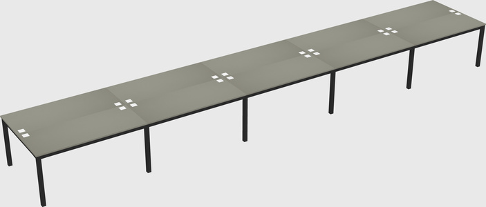 Shared rectangular desk